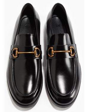 H&M Metal Buckle Loafers - Zwart