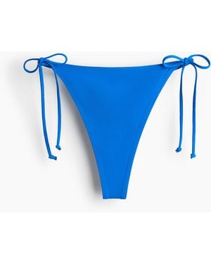 H&M Tie-Tanga Bikinihose - Blau