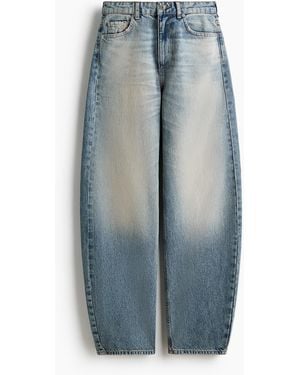 H&M Barrel High Waist Jeans - Blauw