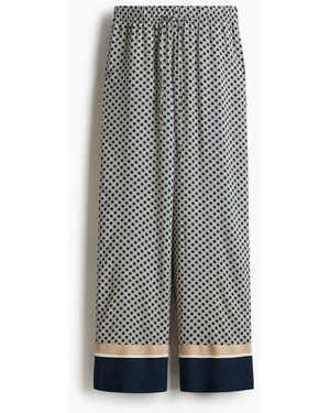 H&M Wijde Pull-on Broek - Grijs