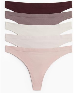 H&M 5er-Pack Tangas Seamless - Lila