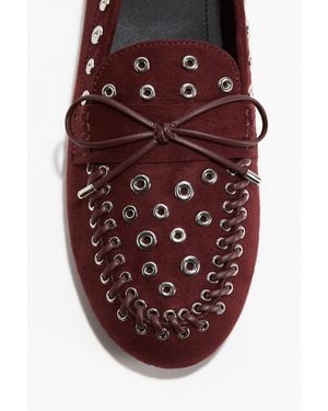 H&M Loafer mit Ösenverzierungen - Rot