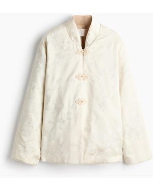 H&M Bestickte Jacke mit Knebelknöpfen - Weiß