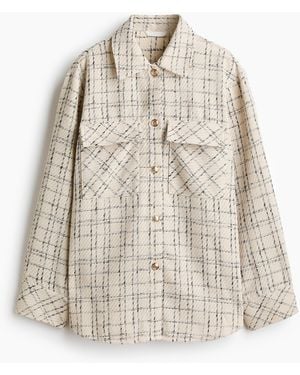 H&M Bouclé Overshirt - Naturel