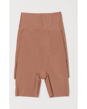 H&M 2er-Pack Light No-Show Shaping Bikers - Pink