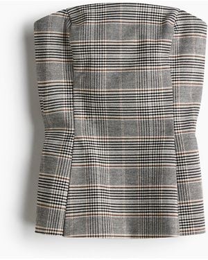 H&M Uitlopende Bustiertop - Grijs