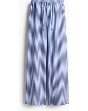 H&M Baumwollhose mit Kordelzug - Blau