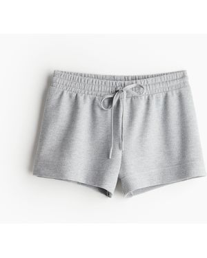 H&M Short Met Wafelstructuur - Grijs