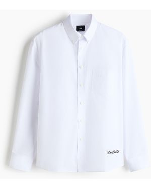 H&M Hemd in Relaxed Fit - Weiß