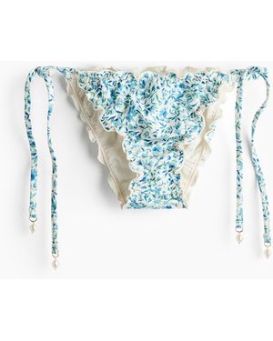H&M Tie-Tanga Bikinihose - Blau