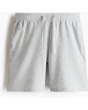 H&M Shorts aus Waffeljersey in Relaxed Fit - Weiß