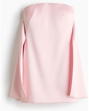 H&M Bandeaujurk Met Stroken - Roze