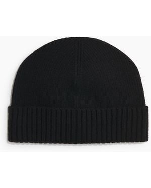 H&M Gerippte Beanie - Schwarz