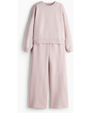H&M 2-teiliges Set mit Sweatshirt und Joggpants - Pink