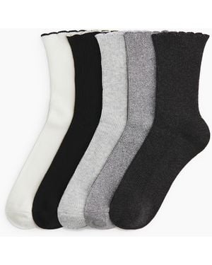 H&M 5er-Pack Socken - Schwarz