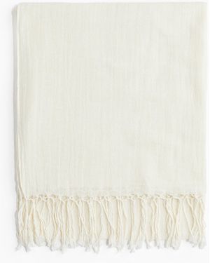H&M Sjaal Van Linnenmix - Wit