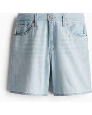 H&M High Baggy Short Luxury Trip - Blau