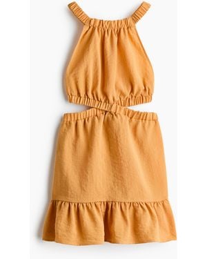H&M Rückenfreies Kleid mit Cut-outs - Orange
