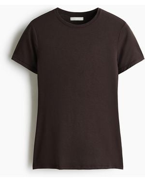 H&M Nauwsluitend T-shirt Van Modal - Zwart