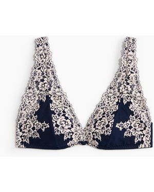 H&M Wattierter Soft-BH aus Spitze - Blau