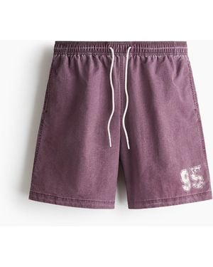 H&M Lange Badeshorts - Lila