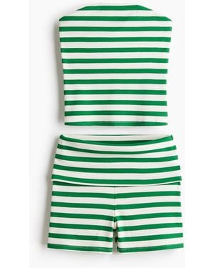 H&M 2-teiliges Set mit Tubetop und Shorts - Grün