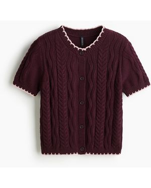 H&M Cardigan in Zopfstrick - Rot