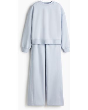 H&M 2-teiliges Set mit Sweatshirt und Joggpants - Blau