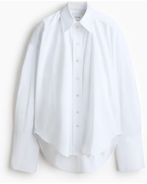 H&M Oversized Katoenen Overhemdblouse - Wit