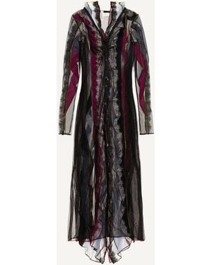 H&M Mehrlagiges Meshkleid - Schwarz