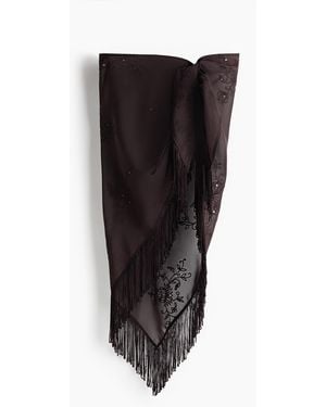 H&M Pareo mit Fransenbesatz - Schwarz