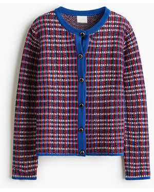 H&M Cardigan in Strukturstrick - Blau