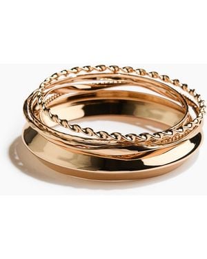 H&M 6er-Pack Metallarmreife - Mettallic