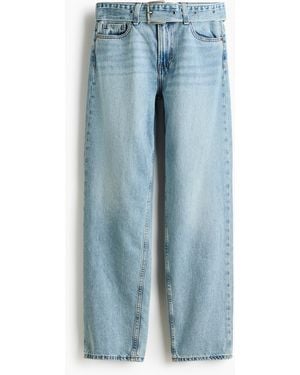H&M Barrel High Waist Jeans - Blauw