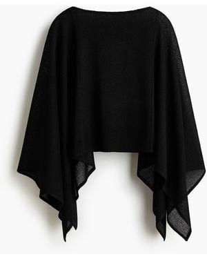 H&M Feinstrick-Cape - Schwarz