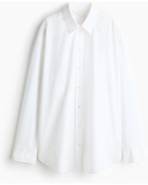 H&M Oversized Overhemdblouse - Wit