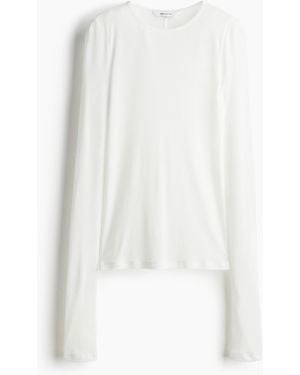 H&M Shirt aus Pima-Baumwolle - Weiß