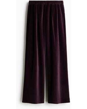 H&M Velours joggers - Zwart