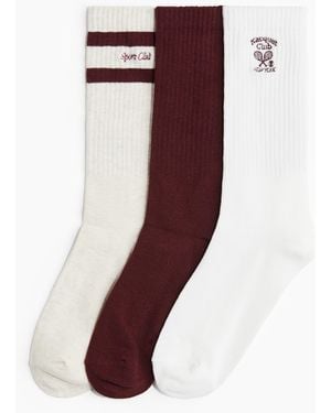 H&M 3er-Pack Socken - Lila