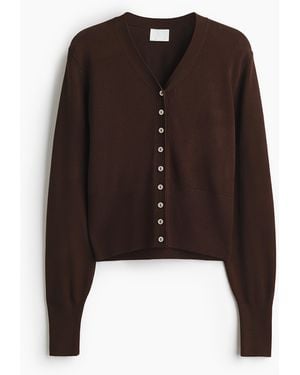 H&M Feinstrick-Cardigan - Braun
