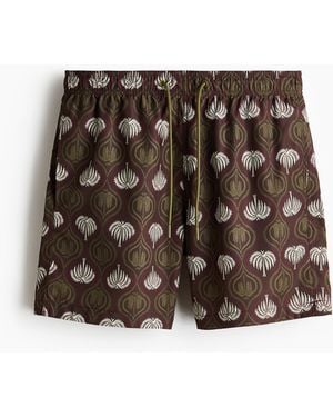 H&M Zwemshort Met Dessin - Bruin