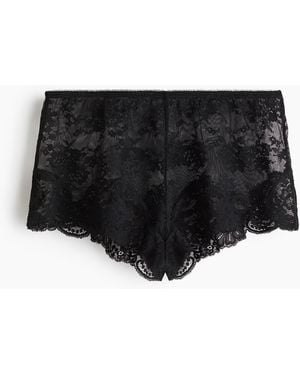 H&M Spitzenslip Shortie - Schwarz