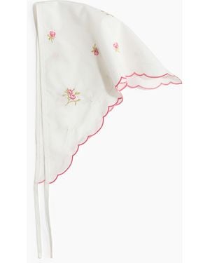 H&M Besticktes Kopftuch - Weiß