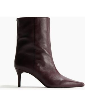H&M Lederstiefel mit Absatz - Weiß