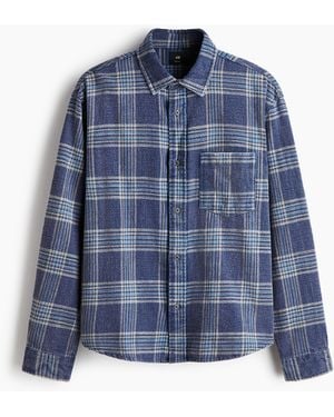 H&M Katoenen Overhemd - Blauw