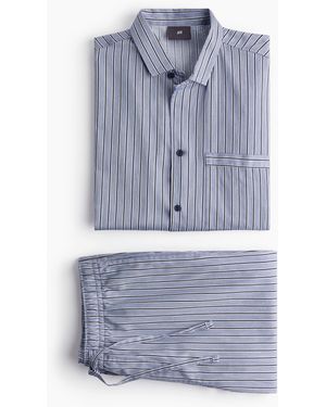 H&M Pyjama in Relaxed Fit - Blau