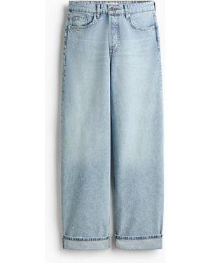 H&M Baggy Regular Waist Jeans - Blau