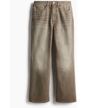H&M Baggy Bootcut Regular Jeans - Natur