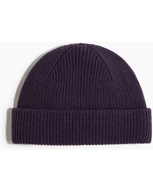 H&M Gerippte Beanie - Blau