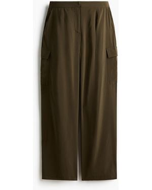 H&M Utilitybroek Met Barrel-pijpen - Groen